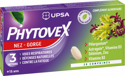 PHYTOVEX® COMPRIMÉS NEZ GORGE 3 ACTIONS PHYTOVEX® COMPRIMÉS NEZ GORGE 3 ACTIONS